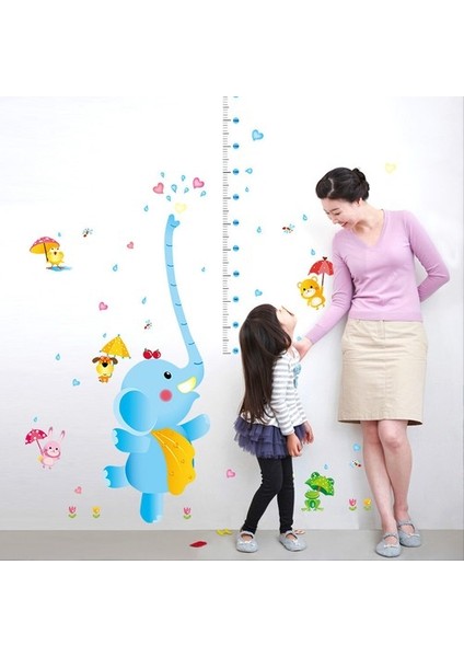 Kt Decoration Boy Ölçer Sevimli Fil Bebek ve Çocuk Odası Pvc Duvar Sticker fiyatları