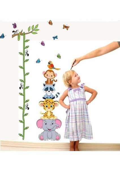 Kt Decoration Çocuk Odası Dekoru Sevimli Hayvanlar Boy Ölçen Pvc Duvar Sticker fiyatları