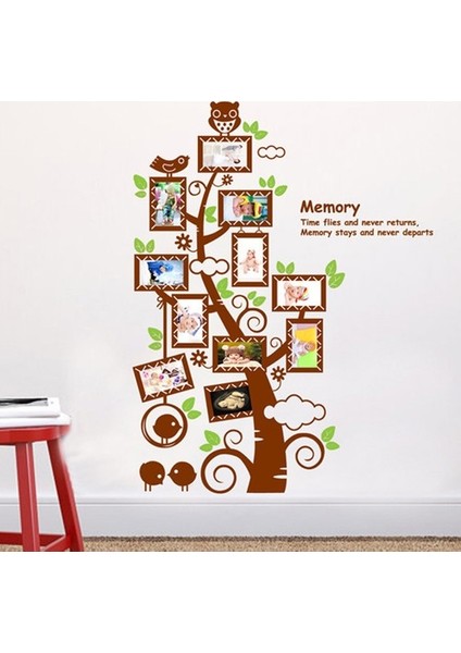 Kt Decoration Foto Albümlü Çerçeveli Ağaç Ev Dekorasyonu Duvar Dekoru Duvar Sticker