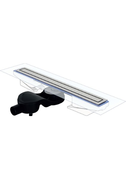 - Highline - 60 cm Duş Kanalı - 304 Kalite Paslanmaz - Kokusuz Yan çık.