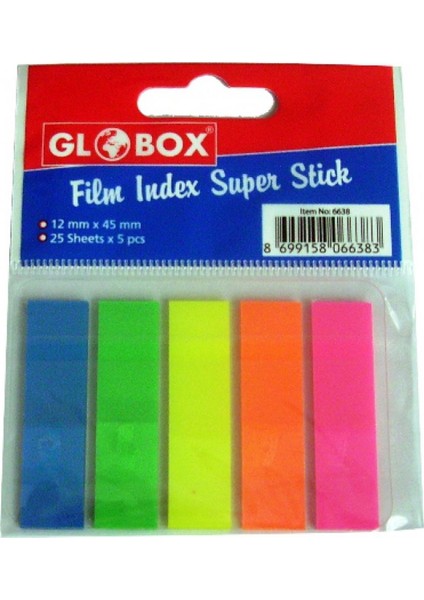 Film Indeks Super Stick 12 x 45 mm x 5 Renk