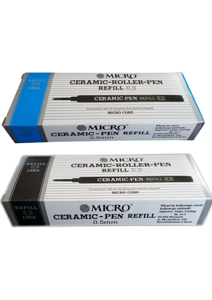 Ceramic Pen Refil Roller Kalem Yedeği 0.7 mm Siyah 1 adet