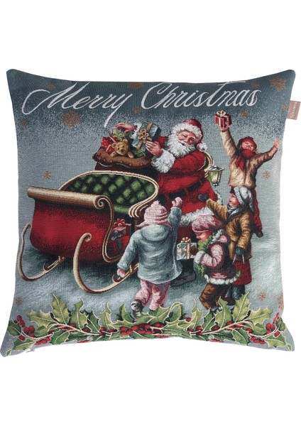 Belıeve Merry Chrıstmas Goblen Kırlent 45 x 45 cm