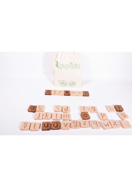 Harf Seti - Doğal Ahşap Tüm Harfler - Eğitici Oyuncak indirimleri