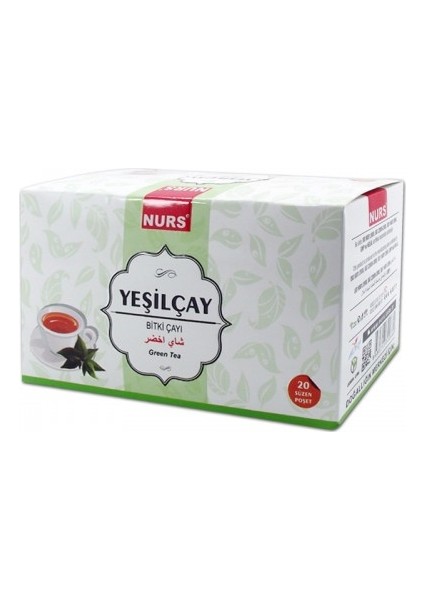 Yeşil Çay Bitki Çayı 20 Li Süzen Poşet Nurs