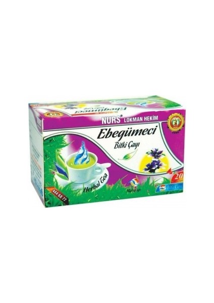 Ebegümeci Bitki Çayı 20 Li Süzen Poşet Nurs