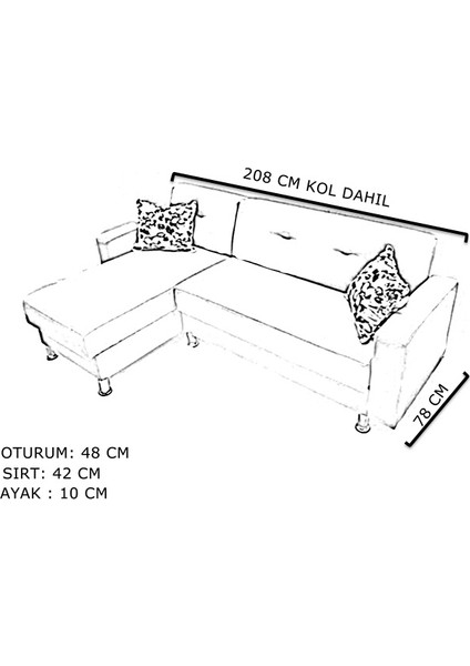 Yataklı , Sandıklı Dublin Köşe Takımı Gri fırsatları