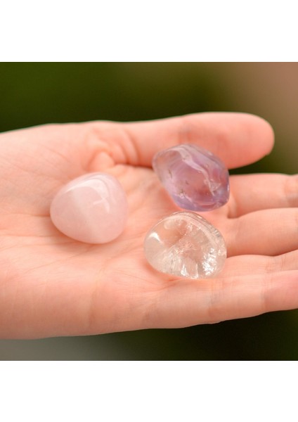 Ametist - Pembe Kuvars - Kristal Kuvars Taşı Kütle