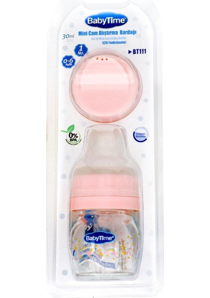 Mini Cam Alıştırma Bardağı 30 ml - Pembe