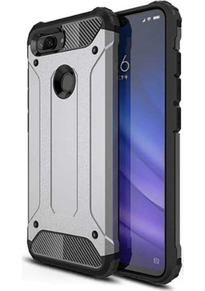 Xiaomi Mi 5x Kapak Çift Katmanlı Zırh Tank Kılıf - Gri