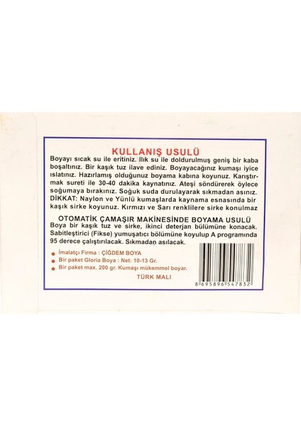 Kumaş Boyası 10 gr Tam Yeşil fiyatları