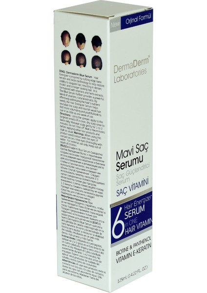 Mavi Saç Serumu Biotin Panthenol Vitamin E Keratinli 125 ml indirimleri