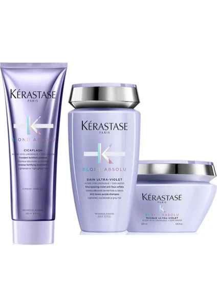 Blond Absolu Bain Ultra - Violet Şampuan 250 ml + Cicaflash 250 ml + Maske 200 ml