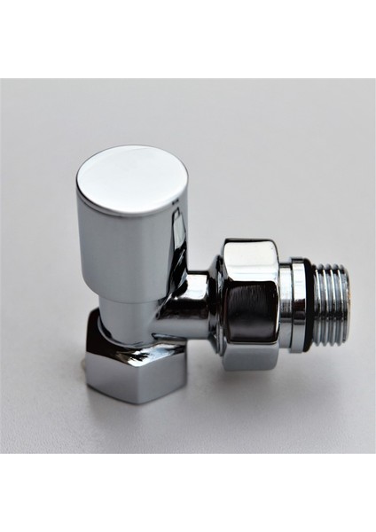 Radyatör Vanası 1/2'' Krom Köşe Metal Volanlı