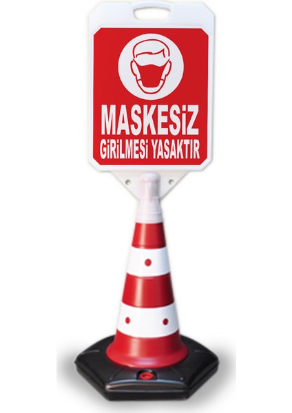 Maskesiz Girilmesi Yasaktır Uyarı Dubası