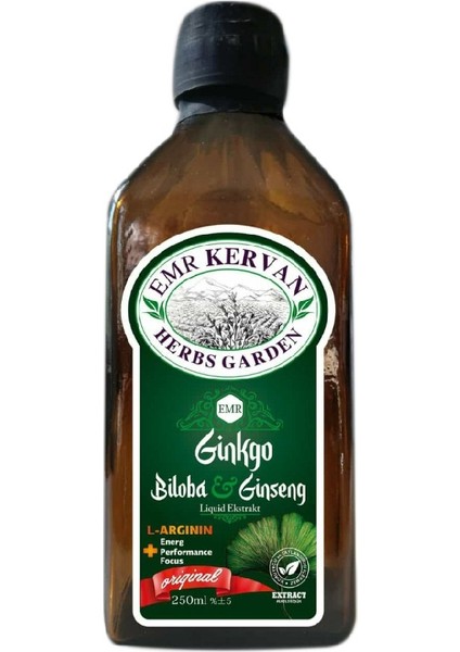 Ginkgo Biloba & Ginseng Ekstrakt 250 ml