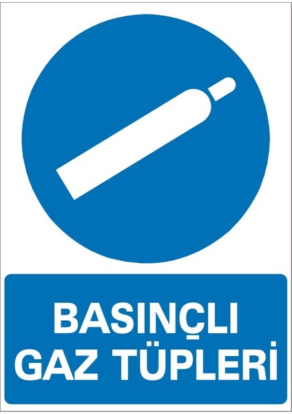 İzmir Serifgari Basınçlı Gaz Tüpleri (Kendinden Yapışkanlı Etiket) 17,5 x 25 cm