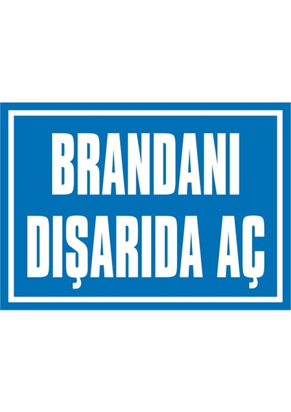 İzmir Serifgari Brandanı Dışarıda Aç (Kendinden Yapışkanlı Etiket) 17,5 x 25 cm