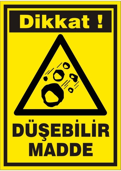 İzmir Serifgari Dikkat Düşebilir Madde (Kendinden Yapışkanlı Etiket) 17,5 x 25 cm