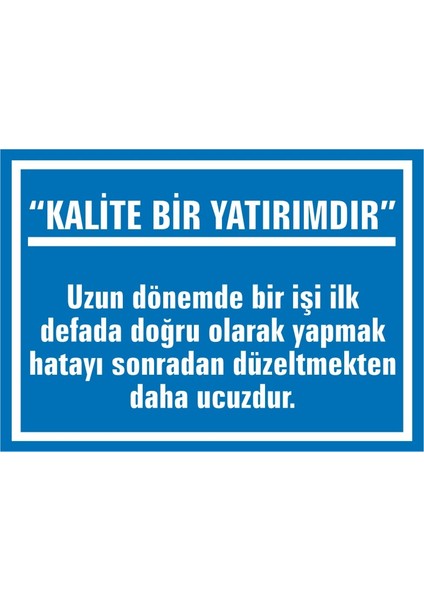 İzmir Serifgari Kalite Bir Yatırımdır (Kendinden Yapışkanlı Etiket) 17,5 x 25 cm