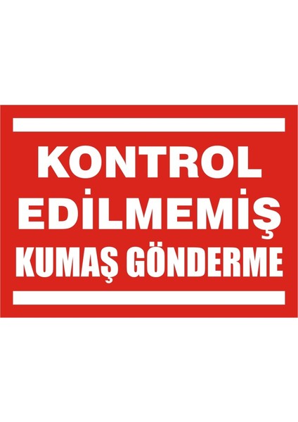 İzmir Serifgari Kontrol Edilmemiş Kumaş Gönderme (Kendinden Yapışkanlı Etiket) 17,5 x 25 cm