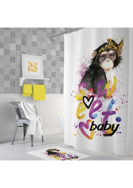 Tropik Sweet Baby Banyo Duş Perdesi Tek Kanat 1 x 180 x 200