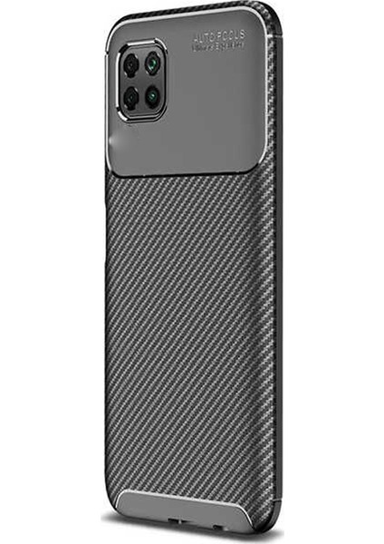 Oppo Reno 4 Lite Kılıf Negro Karbon Dizayn Silikon Siyah