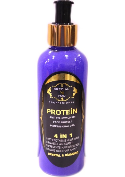Blue Protein, Anti Yellow 4 In 1 Saç Bakım ve Düzleştirme Protein Brezilya Fönü ve Bakım 200ML