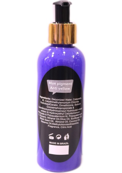 Blue Protein, Anti Yellow 4 In 1 Saç Bakım ve Düzleştirme Protein Brezilya Fönü ve Bakım 200ML