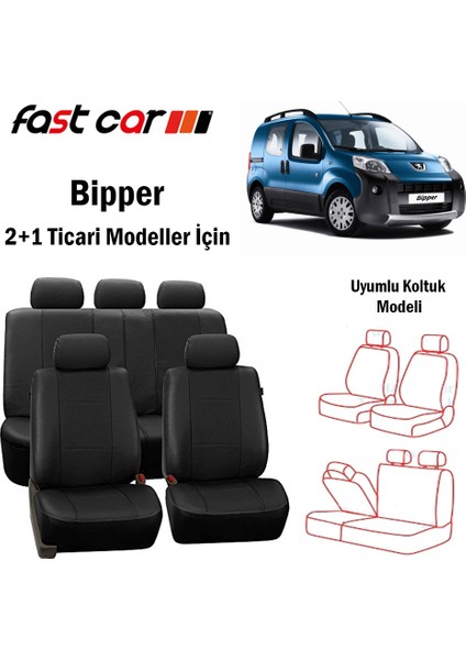 Bipper Oto Koltuk Kılıfı Arka 2+1 Koltuk Modeli Siyah