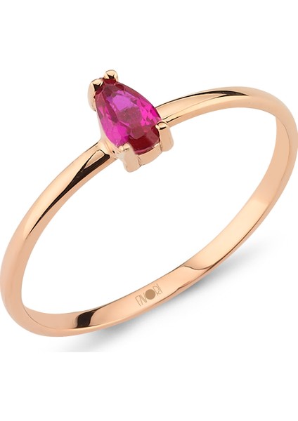 Favori Kadın Renkli Taşlı Pembe Altın Yüzük fiyatları