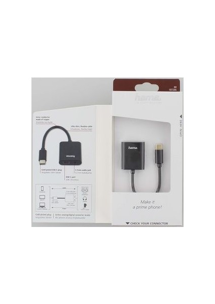 187206 2in1 USB-C - 3.5mm+USB-C Çevirici Adaptör fırsatları