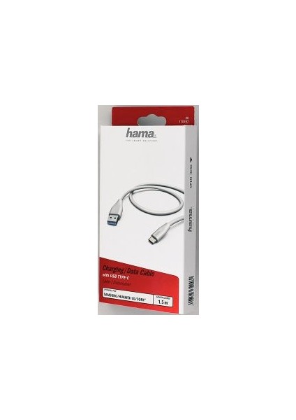 178397 1.5m USB-C - USB A Şarj/Data Kablosu – Beyaz