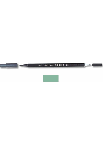 1800-102 Çift Uçlu Brush Pen Fırça Kalem Yeşim Yeşili