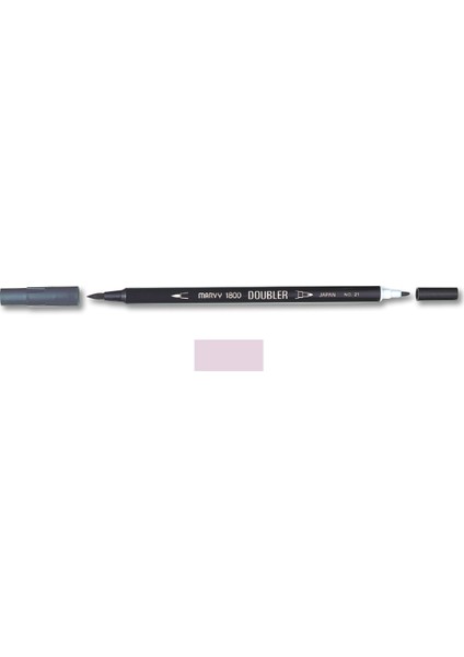 1800-81 Çift Uçlu Brush Pen Fırça Kalem Soluk Lila