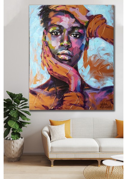 100x140 Yağlı Boya Görünümlü Profil Kanvas Tablo