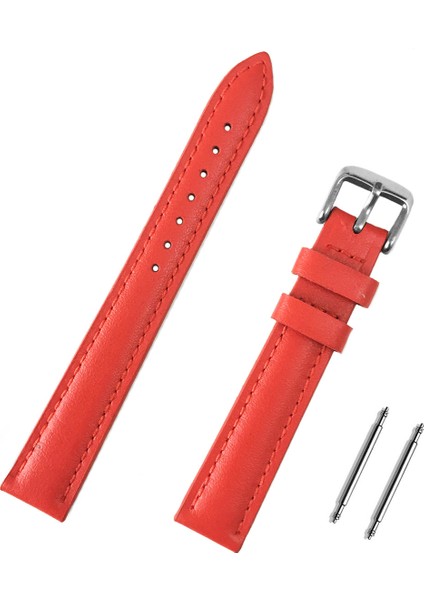 20mm Kırmızı Deri Saat Kordonu
