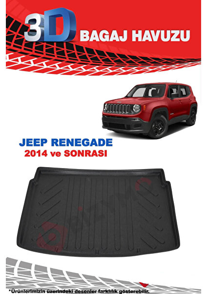 Jeep Renegade Suv 3D Bagaj Havuzu 2014 ve Sonrası