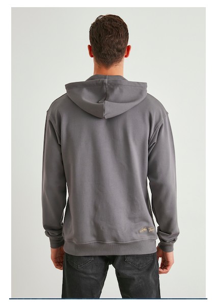 Baskılı Kapüşonlu Sweatshirt Plague Doctor