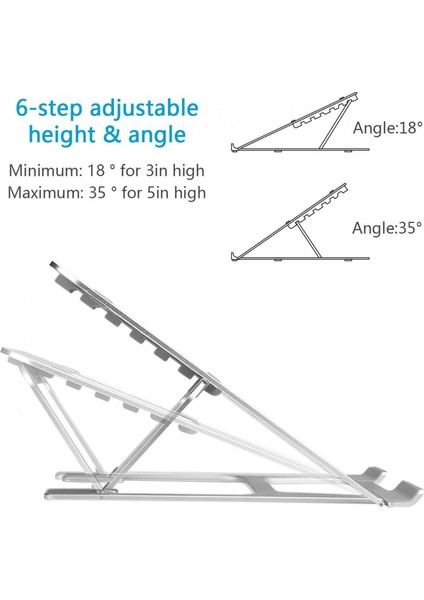 Masa Için Ayarlanabilir Dizüstü Bilgisayar Standı 11-16 Inch