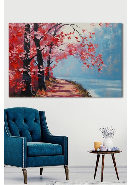 50x70 Yağlı Boya Görünümlü Yürüyüş Yolu Kanvas Tablo