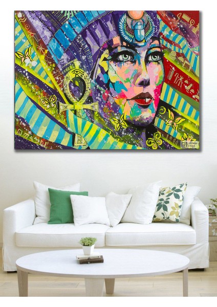 100x140 Yağlı Boya Görünümlü Kleopatra Kanvas Tablo