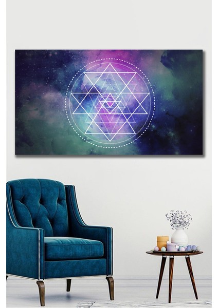 90x130 Gökyüzü ve Astroloji Kanvas Tablo