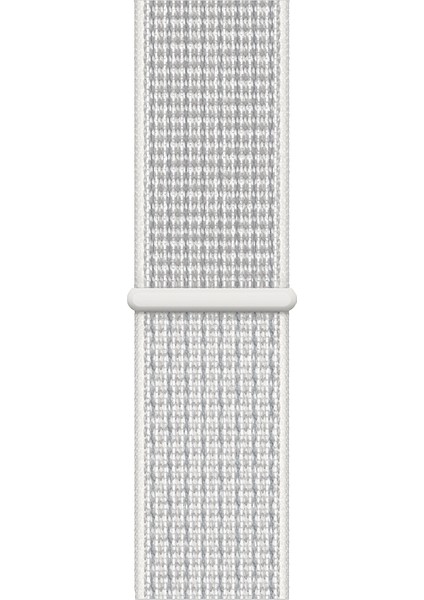 Spor Loop Kordon, Apple Watch Series SE/10/9/8/7/6/5/4/3 Uyumlu 49mm-46mm-45mm-44mm-42mm, Zirve Beyazı
