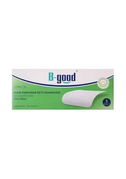 B-Good Hazır Pansuman Örtü 9x25cm 5li Nonwoven Yara Örtüsü