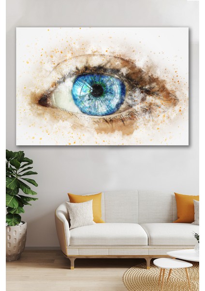 50X70 Mavi Göz Kanvas Duvar Tablo