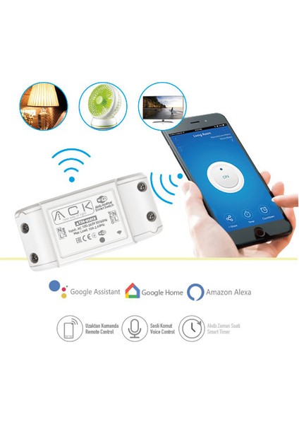 Akıllı Ev Anahtarı Wi-Fi Smart Switch AY26-01010