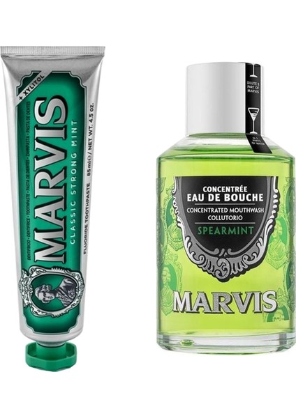 Classic Strong Mint Diş Macunu 85 ml + Ağız Gargarası 120 ml