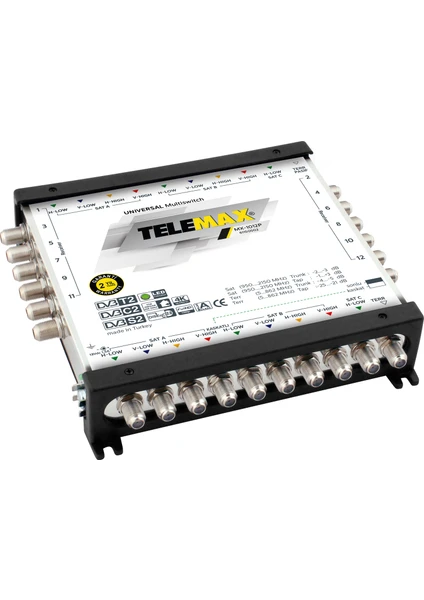 MV-1012P Sonlu ve Kaskatlı 12 Çıkışlı Santral Multiswitch Adaptör