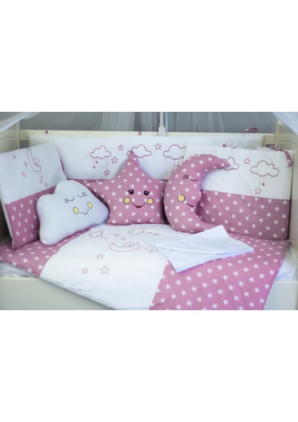 Bebek Uyku Seti Nevresim Takımı 80x140 Cloudy Pembe fiyatları